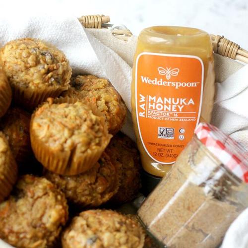 Morning Glory Muffins & Honey Butter