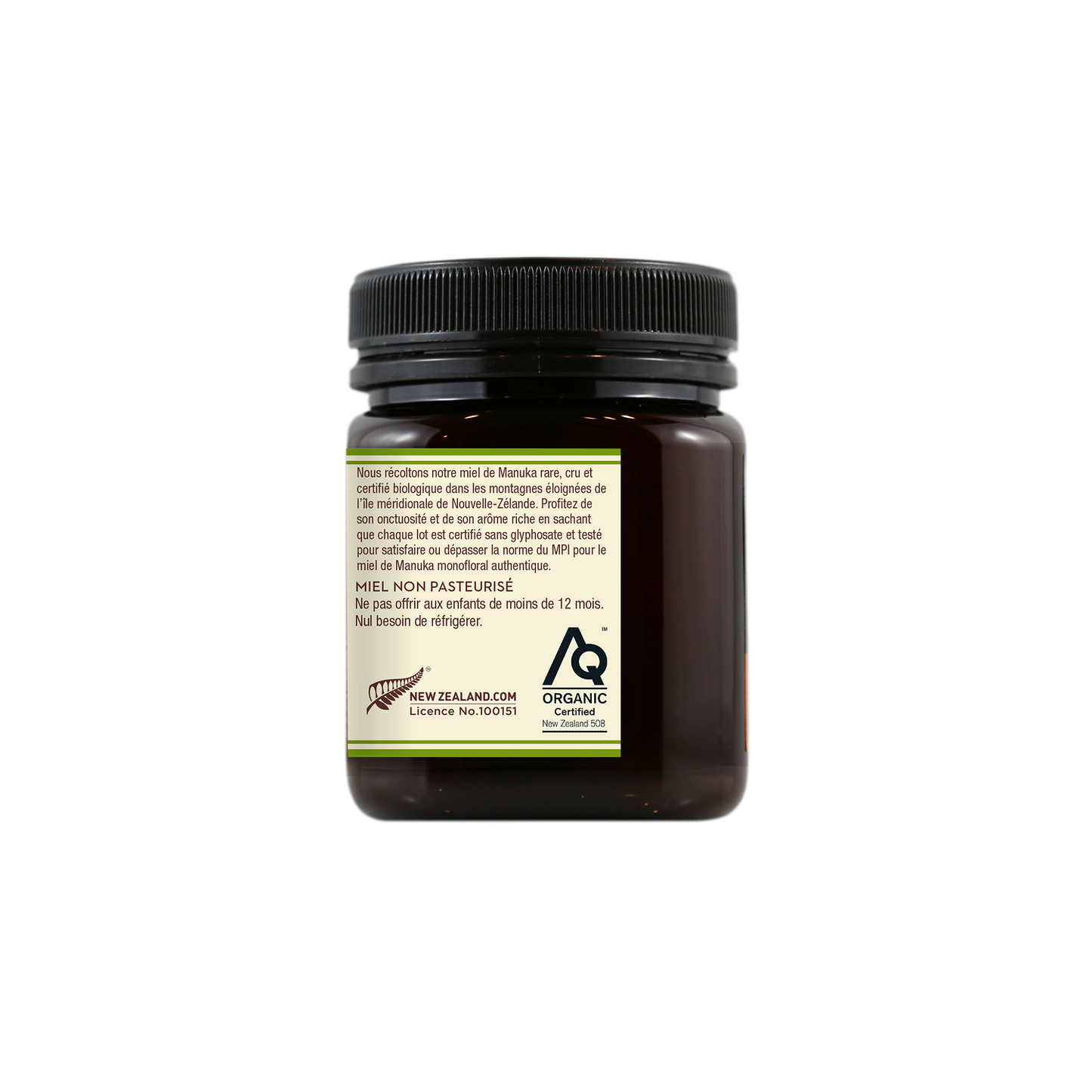 Miel de Manuka Monofloral Bio Cru, 250g/8.8oz