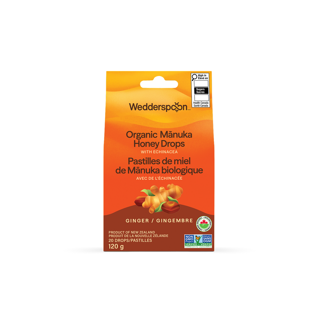 Organic Manuka Honey Drops - Ginger – Wedderspoon Canada EN
