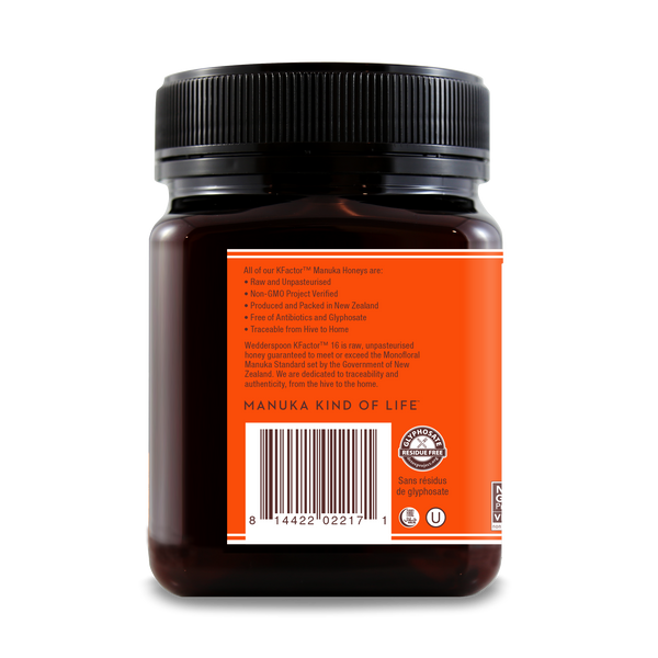 Raw Monofloral Manuka Honey KFactor 16,  1kg