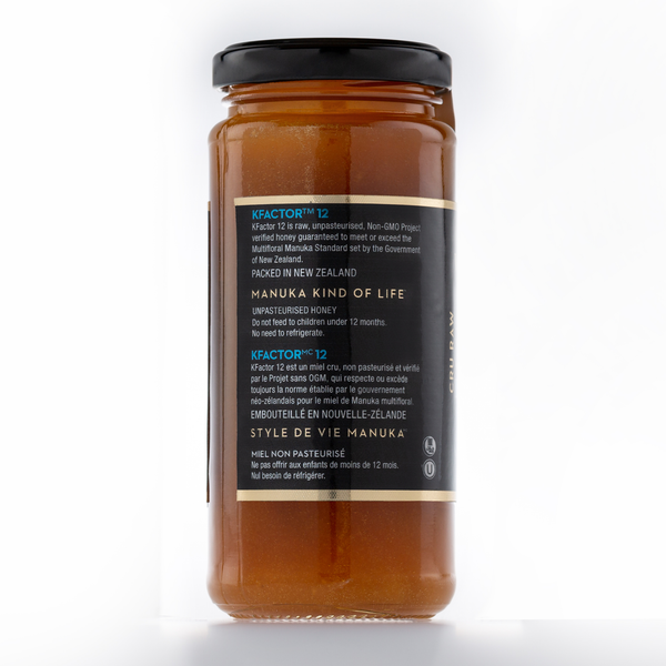 Raw Multifloral Manuka Honey KFactor 12, 325g/11.5oz