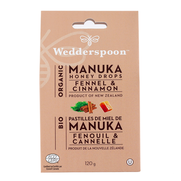 Organic Manuka Honey Drops Fennel & Cinnamon