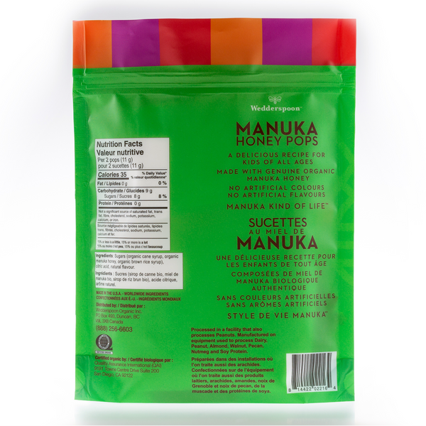 Organic Manuka Honey Pops - Variety