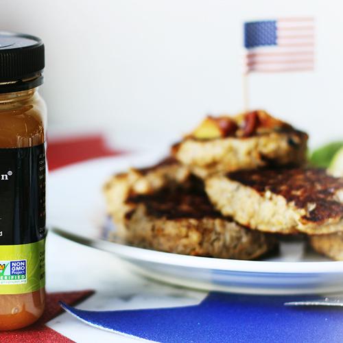 Salmon Burgers with Honey Mustard