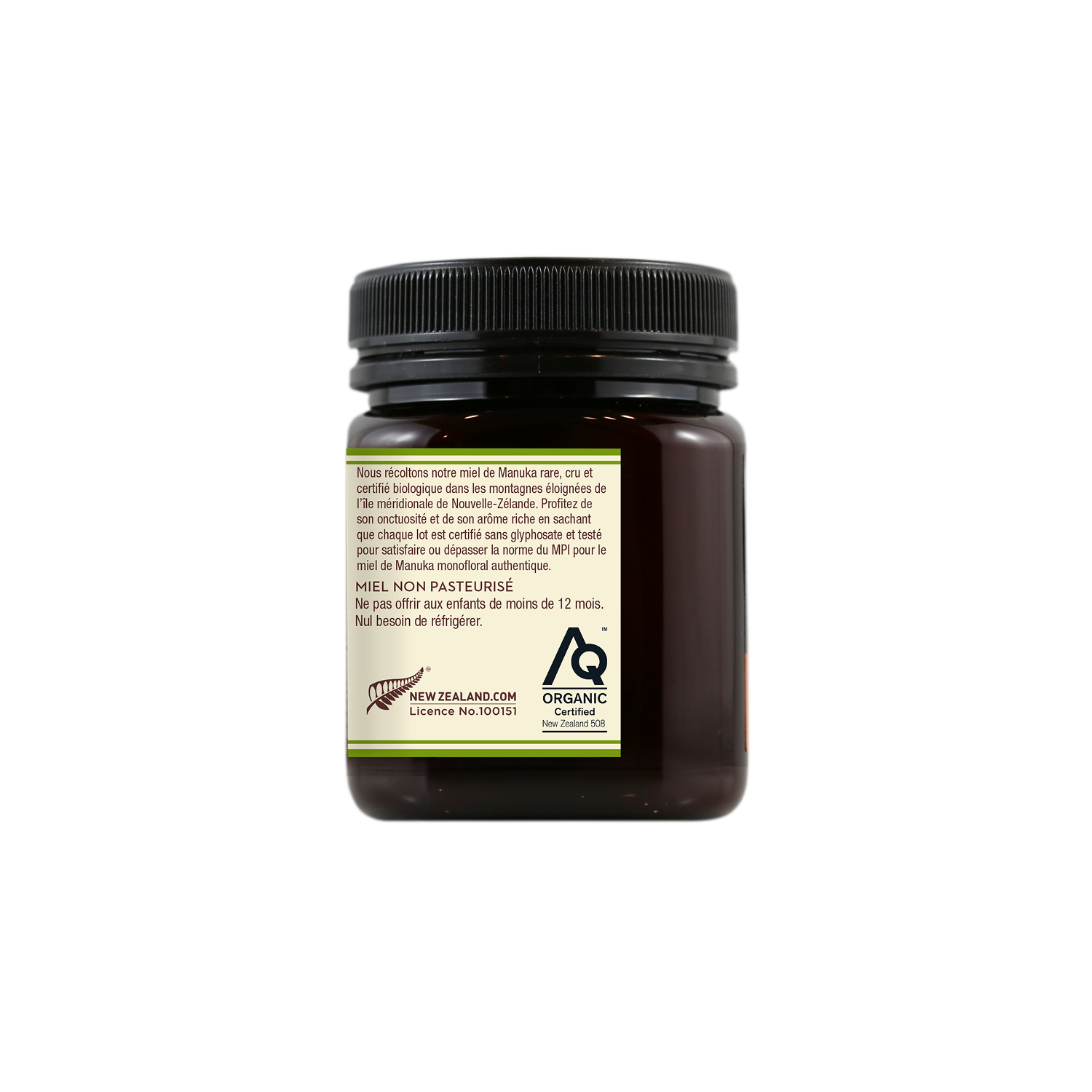 Miel de Manuka Monofloral Bio Cru, 250g/8.8oz