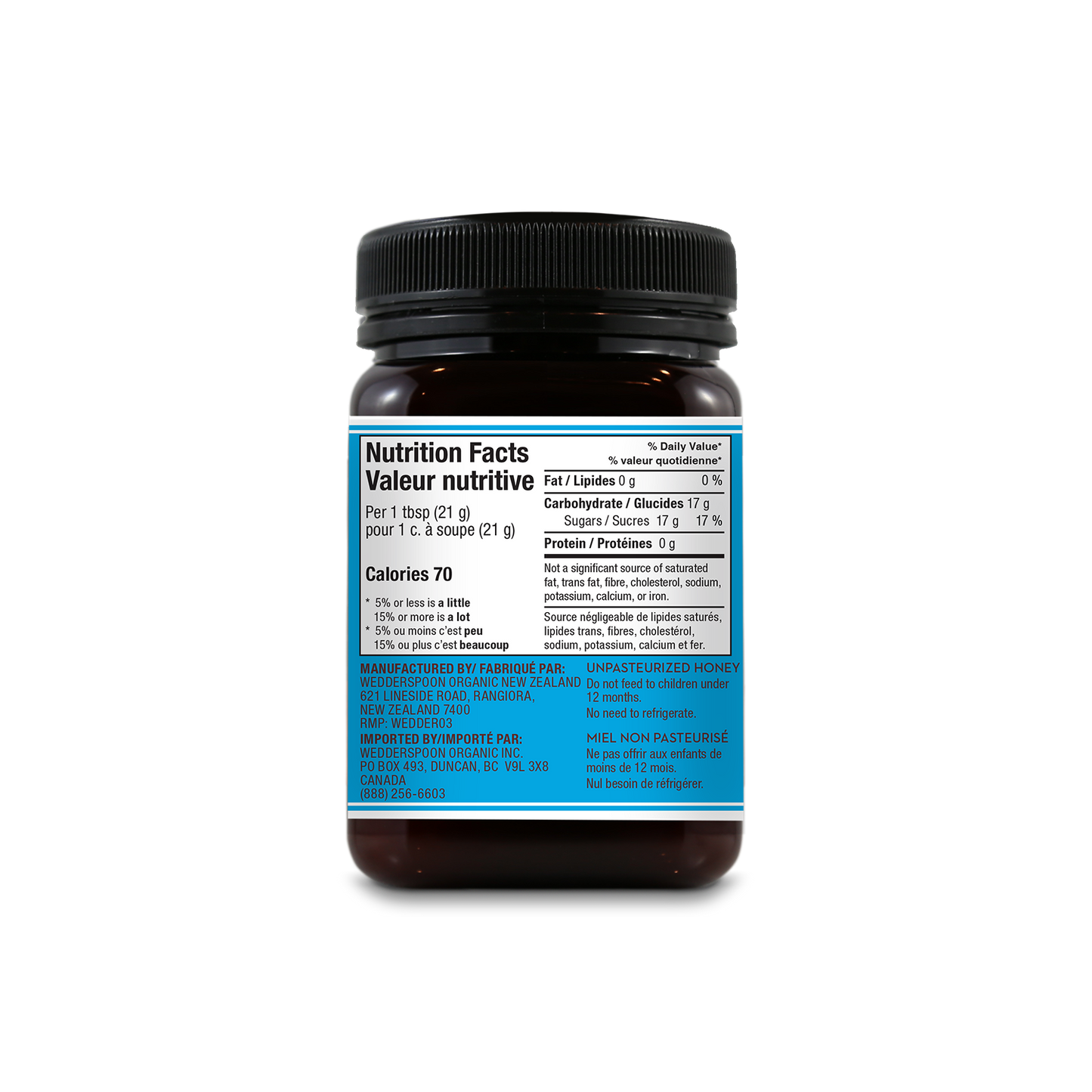 Raw Multifloral Manuka Honey KFactor 12, 500g/17.6oz