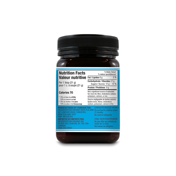 Raw Multifloral Manuka Honey KFactor 12, 500g/17.6oz