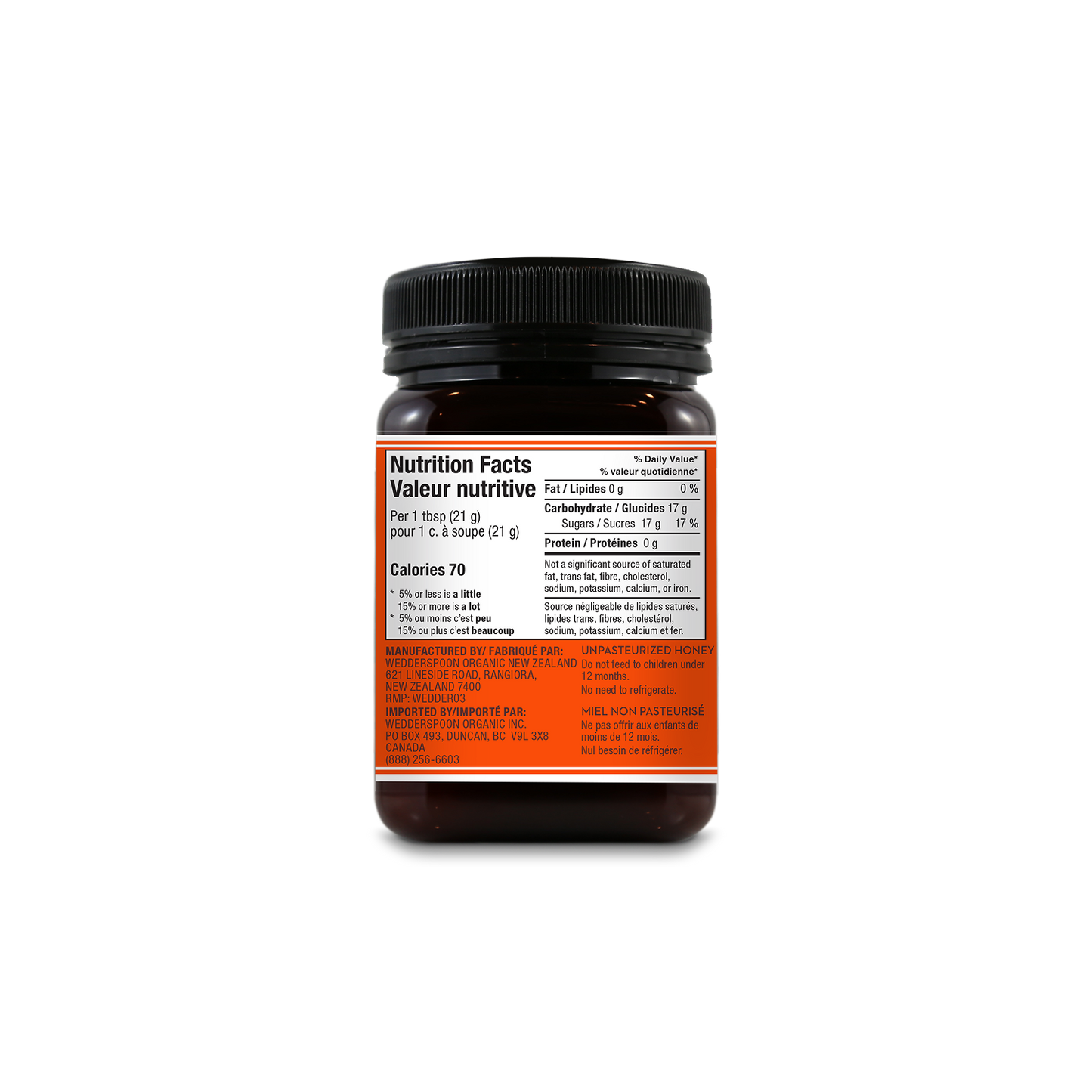 Raw Monofloral Manuka Honey KFactor 16, 500g/17.6oz