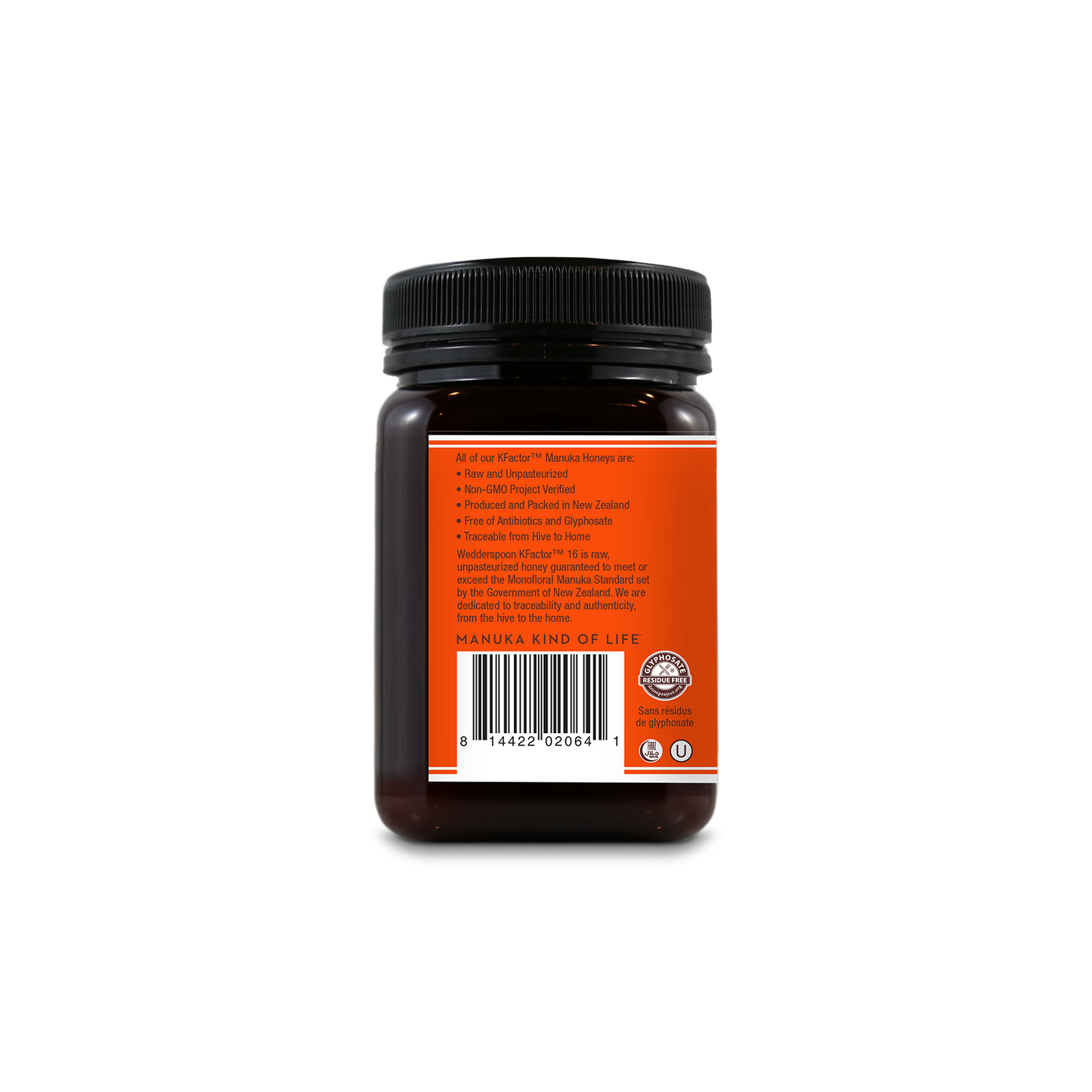 Raw Monofloral Manuka Honey KFactor 16, 500g/17.6oz
