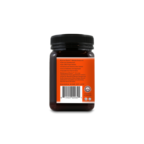 Raw Monofloral Manuka Honey KFactor 16, 500g/17.6oz