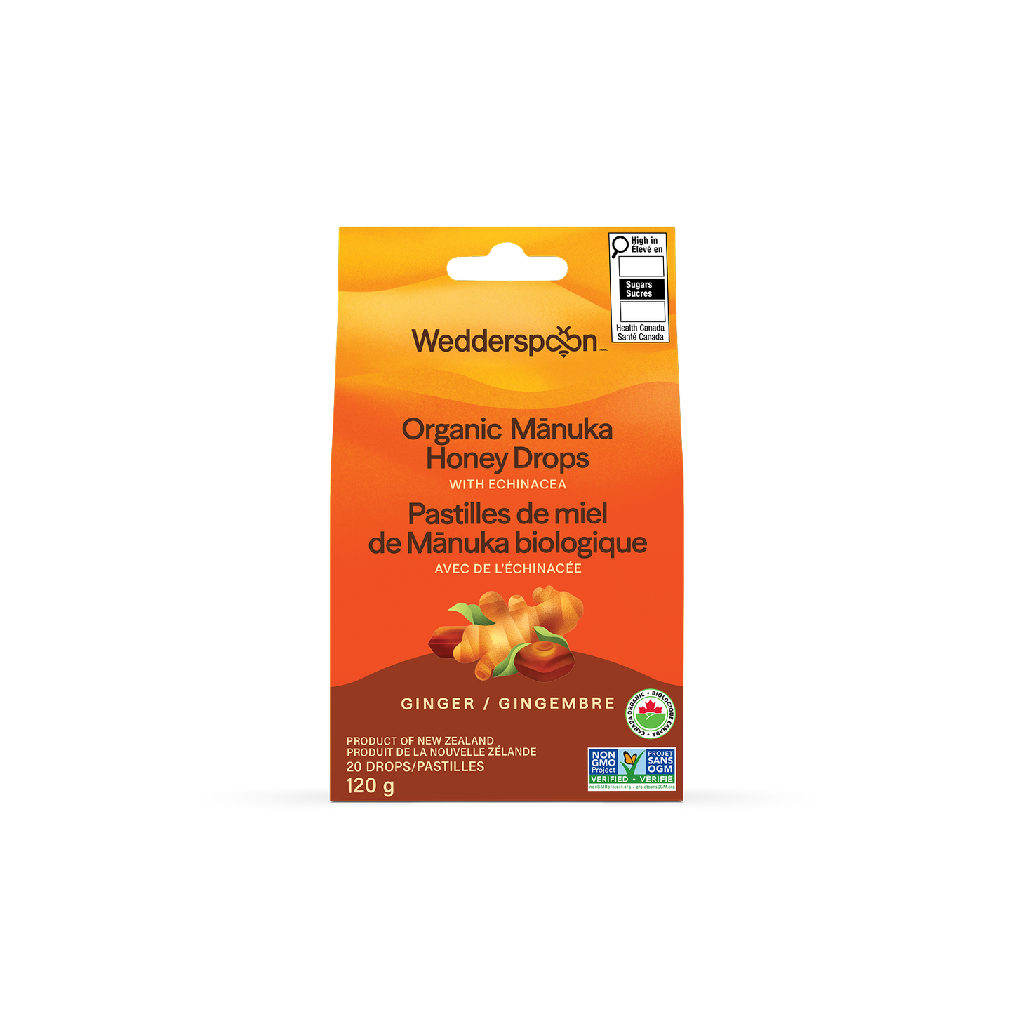 Organic Manuka Honey Drops - Ginger