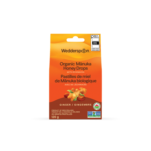 Pastilles de miel de Manuka biologique - Gingembre