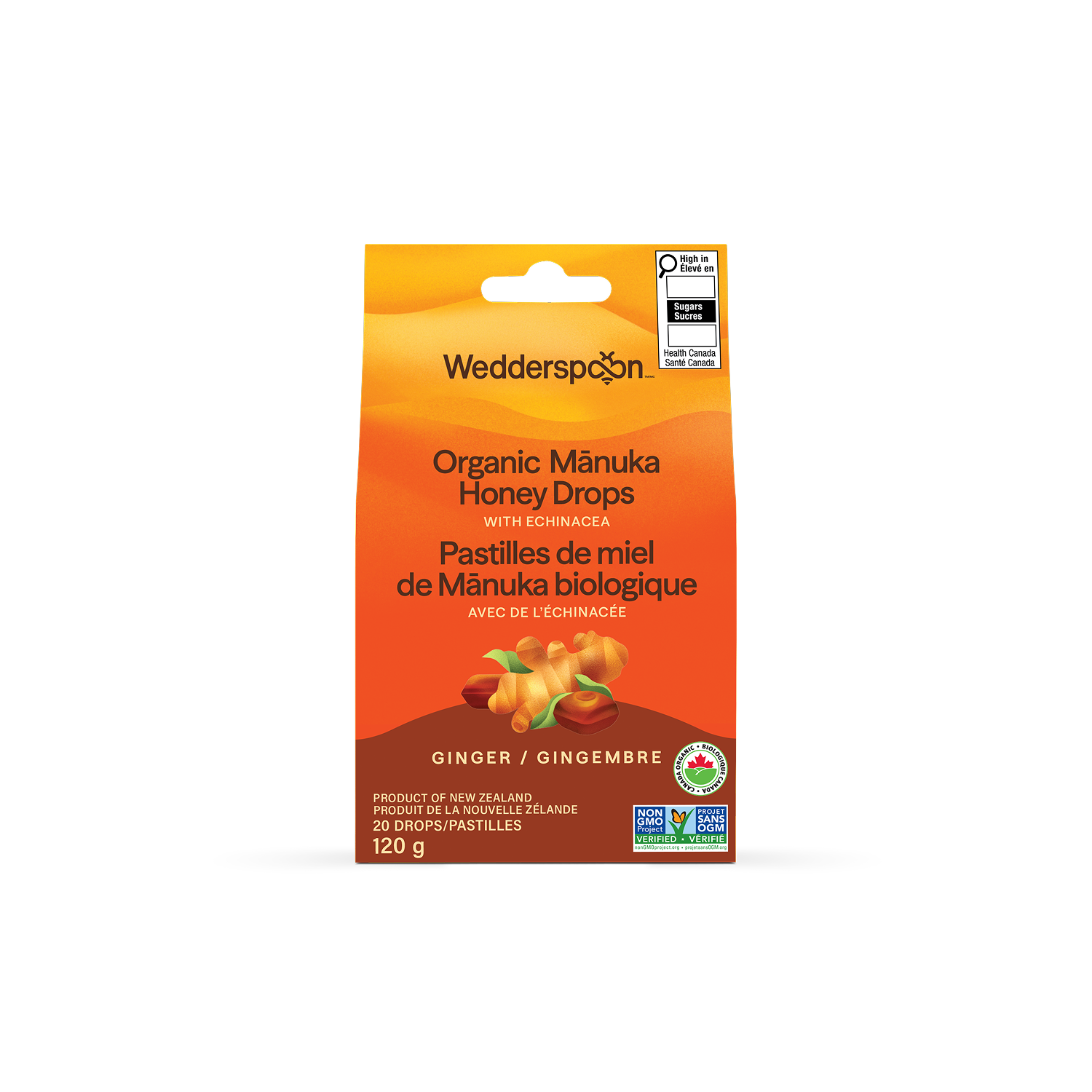 Organic Manuka Honey Drops - Ginger