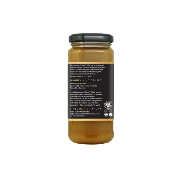 Raw Monofloral Manuka Honey KFactor 16, 325g/11.5oz